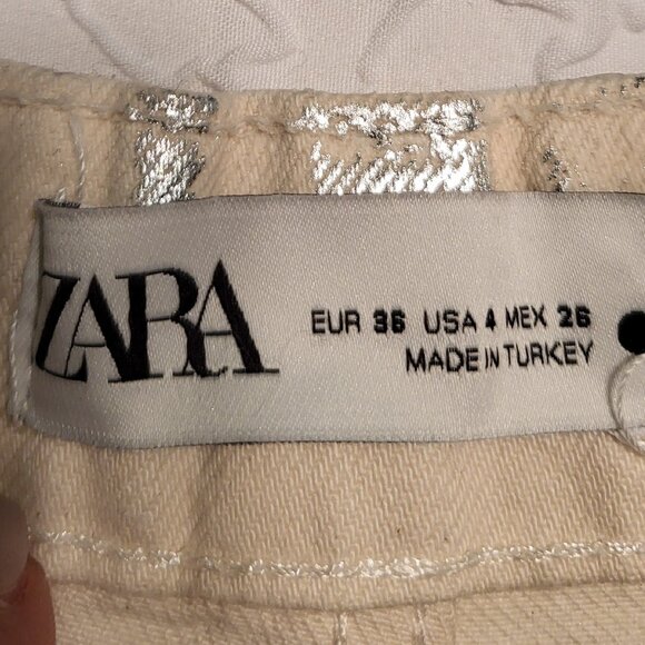 Zara Silver Straight Leg Jeans - Picture 2 of 15